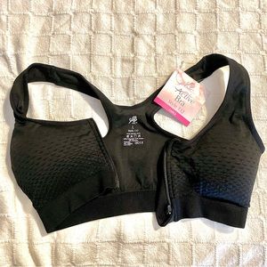 ABC brand front close pocketed mastectomy sports/compression bra.